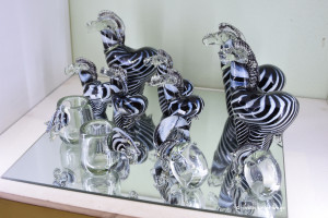 Zebras aus Glas